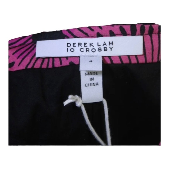 DEREK LAM 10 CROSBY Reef A-Line Cami Midi Dress Fuschia Multi Size 4 NWT - Picture 8 of 9